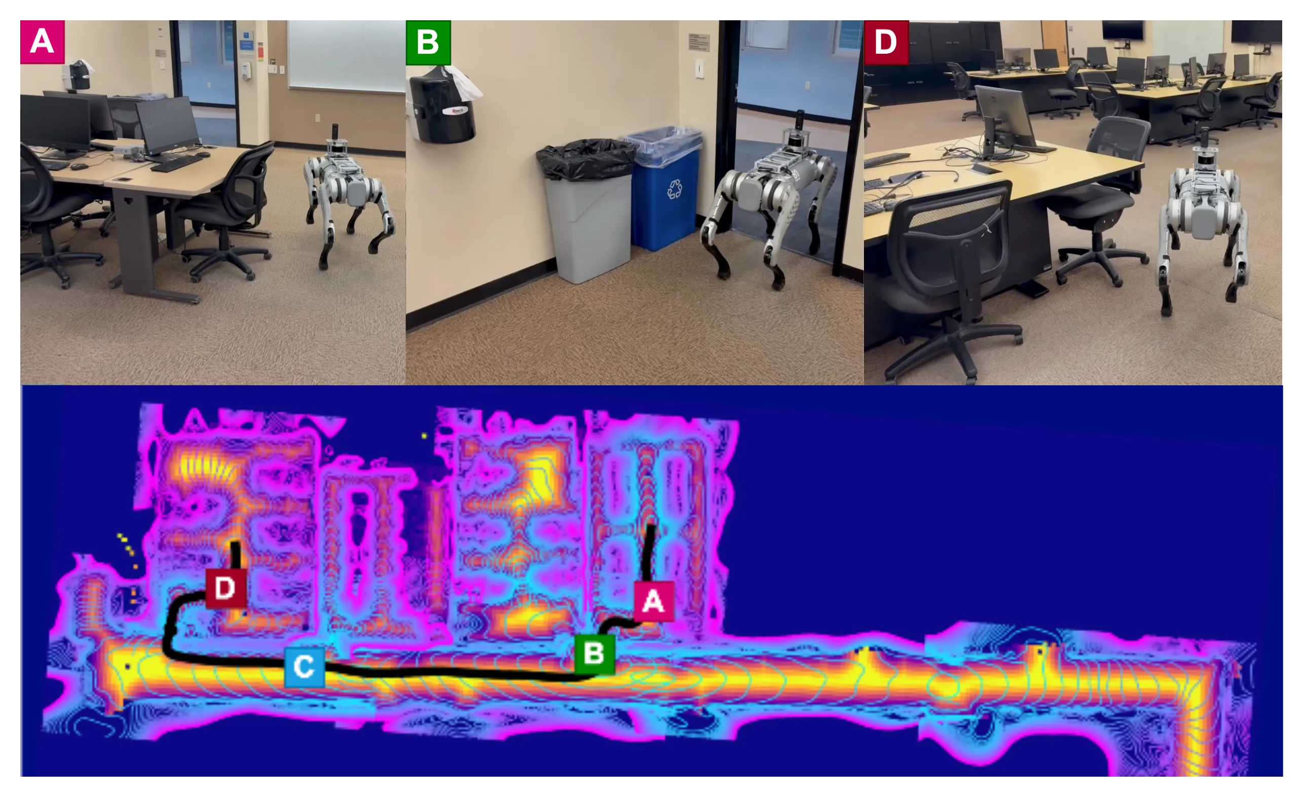 Online Hierarchical Policy Learning using Physics Priors for Robot Navigation in Unknown Environments thumbnail